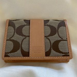 Coach Signature Card Case, like new condition.